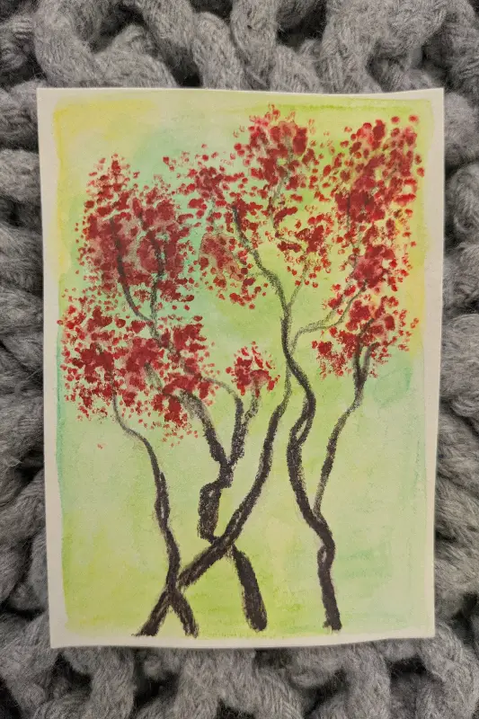 Springtime Burst aceo art card