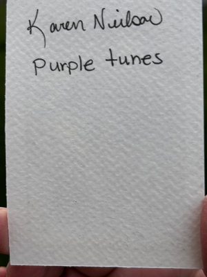 Purple Tunes aceo art card thumbnail 2