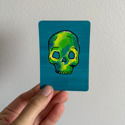 Original Skull ACEO | Prism Bones #2/3 aceo art card thumbnail 1