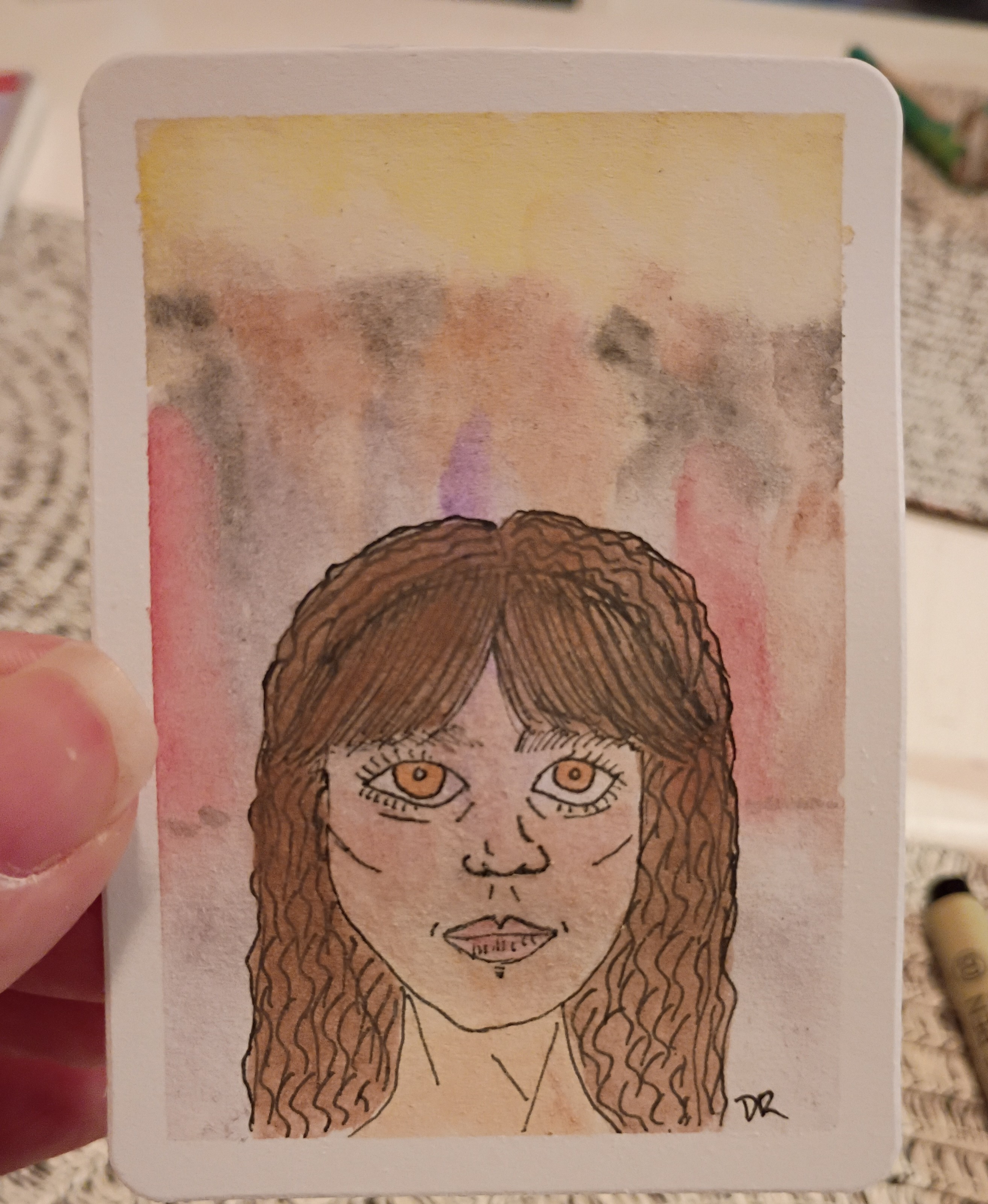 In a Sea of People aceo art card