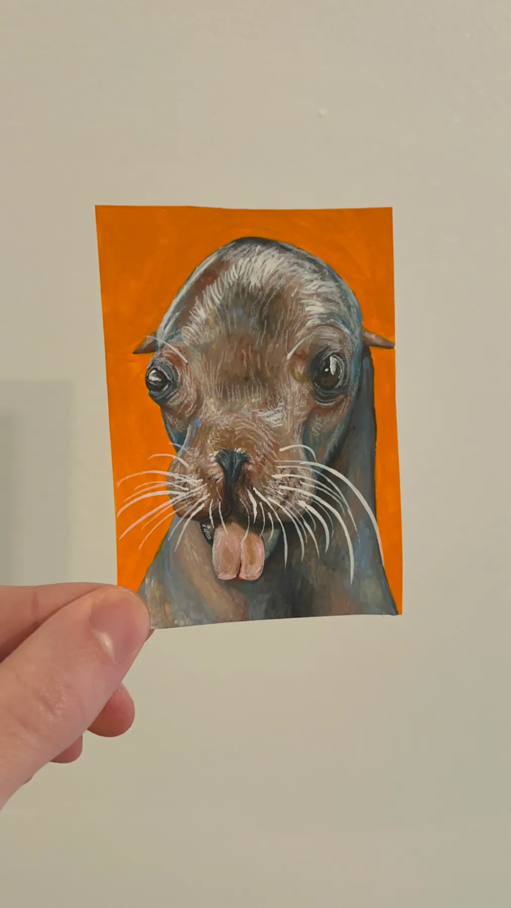 Sea Lion aceo art card