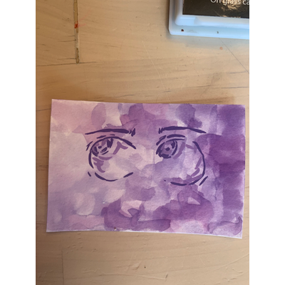 Eyes in the sky aceo art card thumbnail 3
