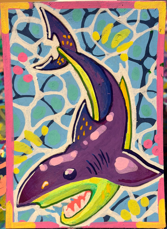 Pool aceo art card