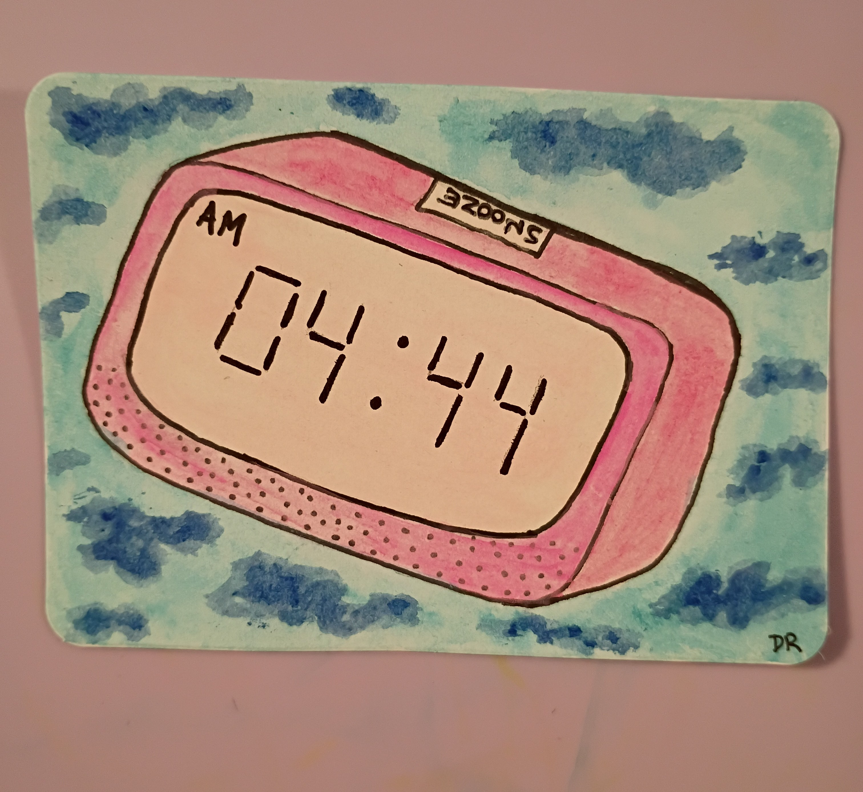 444 aceo art card