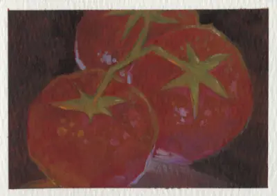 tomato aceo art card thumbnail 2