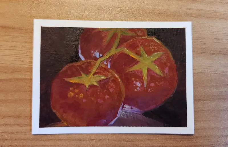 tomato aceo art card