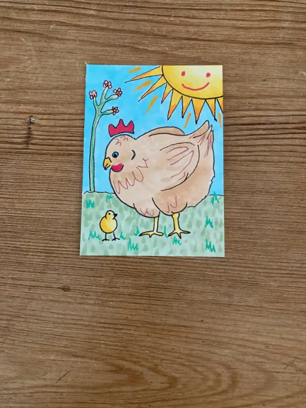 Buffy and the Cheep aceo art card