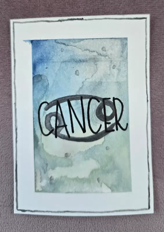 Stardust & Signs: Cancer Glyph aceo art card