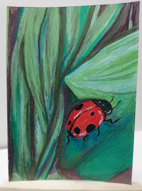 Crawling Along aceo art card