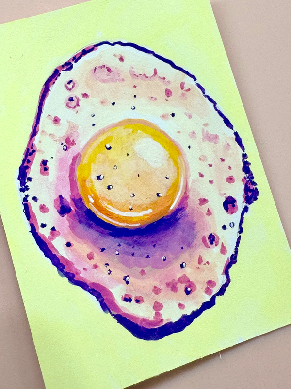 Pop egg aceo art card
