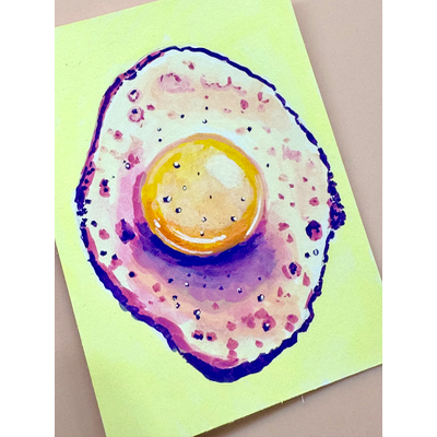 Pop egg aceo art card thumbnail 1