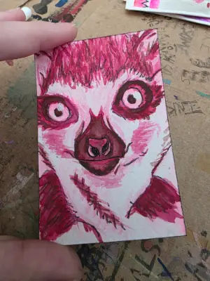 Laughing Larry aceo art card thumbnail 2