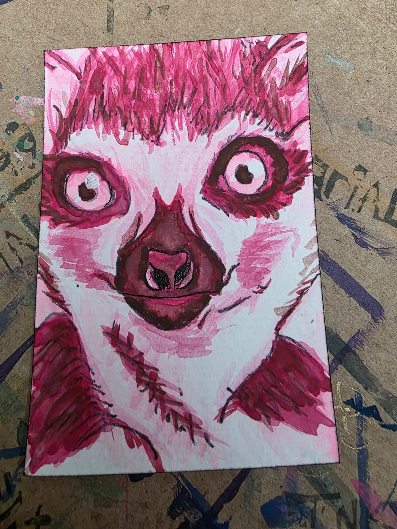 Laughing Larry aceo art card