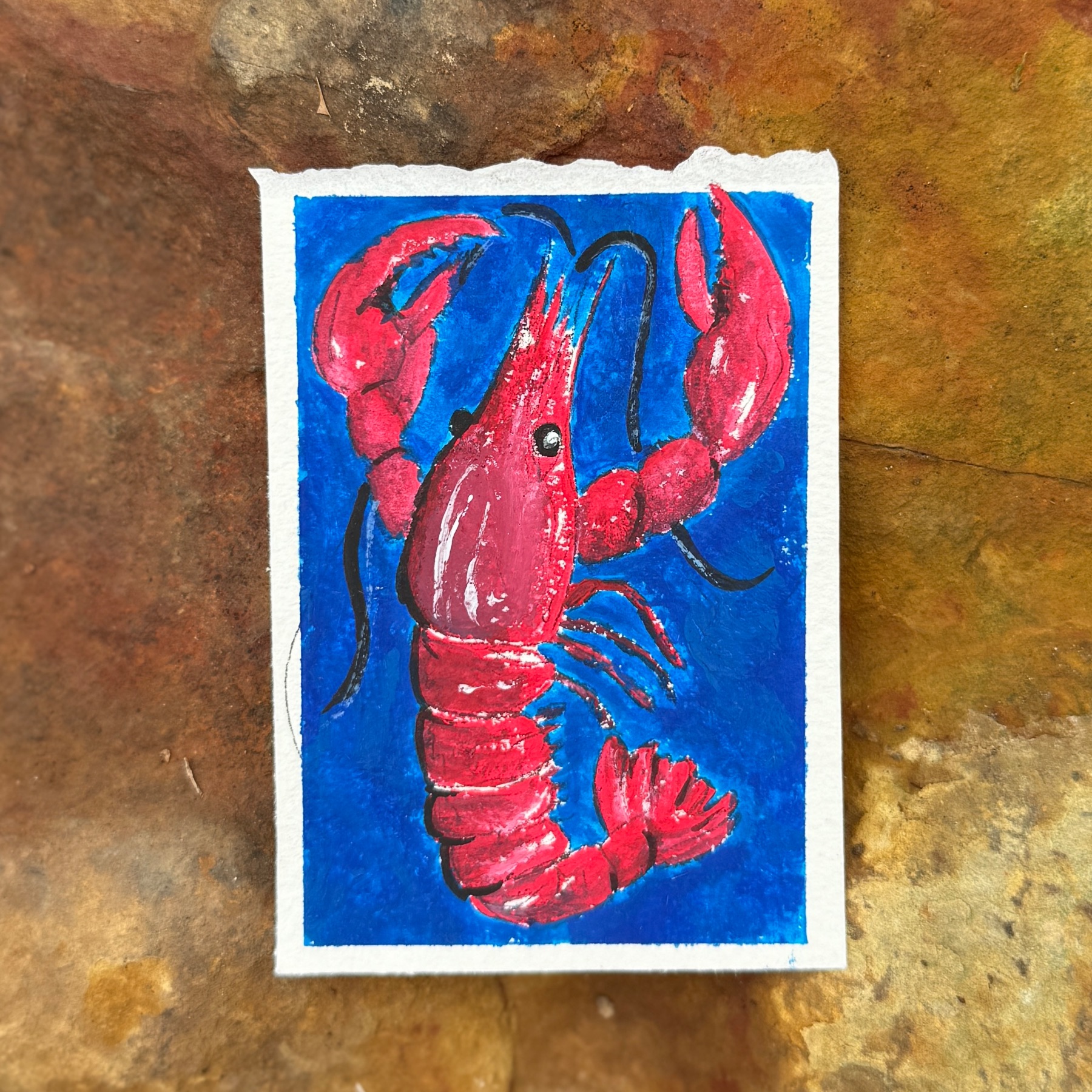 Crawfish #2 aceo art card