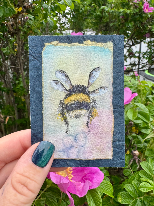 Bumblebee Flight aceo art card