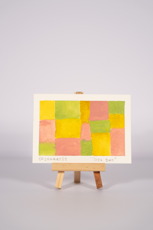 Sick day - ACEO, 2.5 x 3.5, by SrnArtsy aceo art card