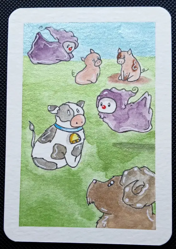 Farmland Magic aceo art card