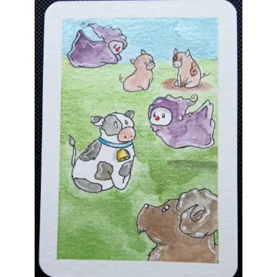 Farmland Magic aceo art card thumbnail 1