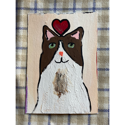 Series Cat One #7 aceo art card thumbnail 1