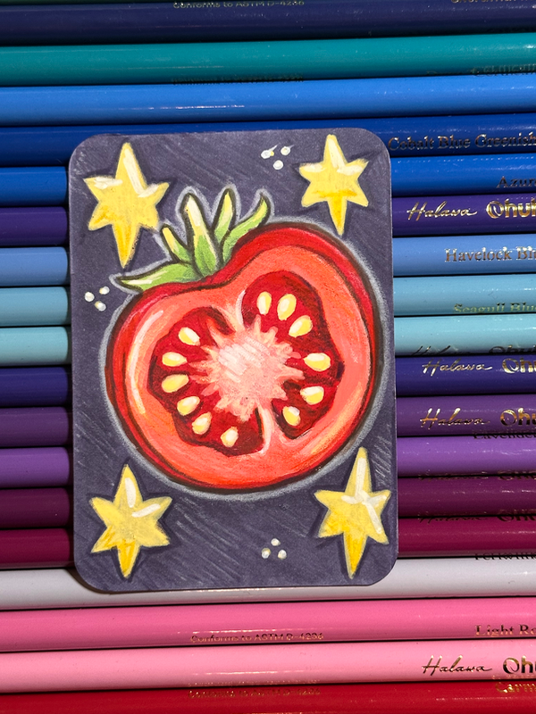 tomato aceo art card