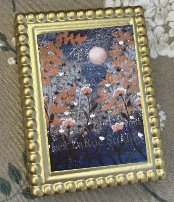 ACEO & Sticker 4-Pack: The Dark Forest {Fungi, Moonlit Garden, Milky Way, Night-Sky Reflection} aceo art card thumbnail 2