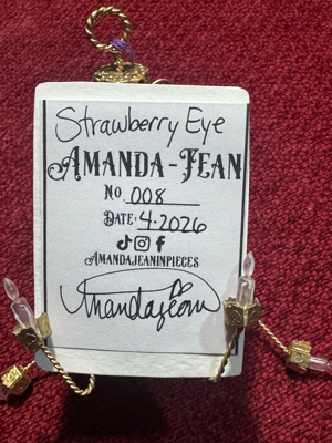 Strawberry Eye aceo art card thumbnail 2