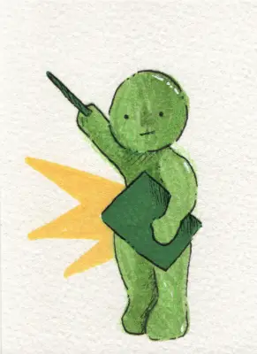 Teacher Smiski aceo art card thumbnail 2