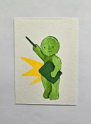 Teacher Smiski aceo art card thumbnail 1