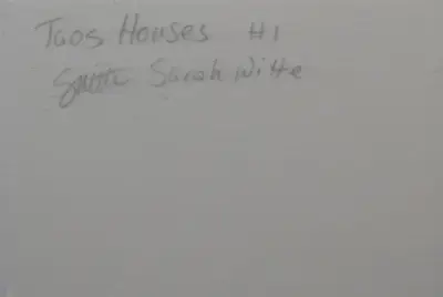 Taos Houses 1 original art acrylic painting ACEO aceo art card thumbnail 3