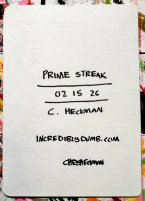Prime Streak Abstract Collage ACEO ATC Original Art Card Mixed Media Colorful aceo art card thumbnail 2