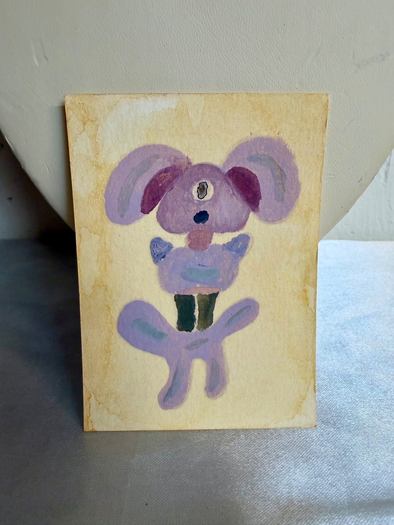 Cute Alien Drawing aceo art card