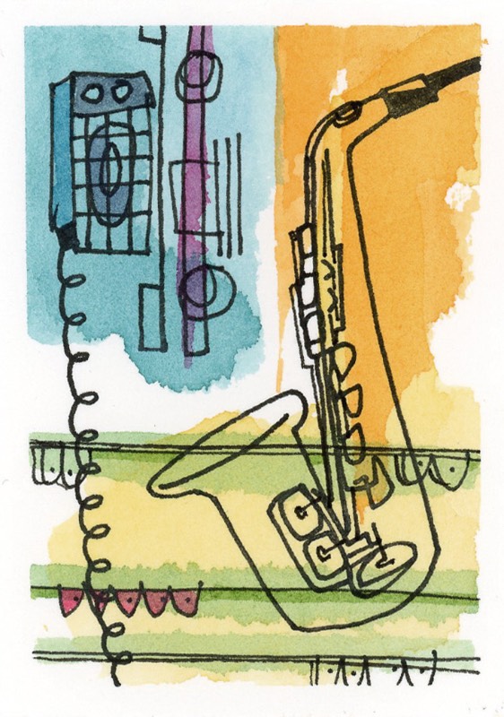 On beat aceo art card