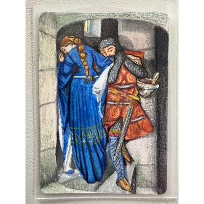Lovers aceo art card thumbnail 1