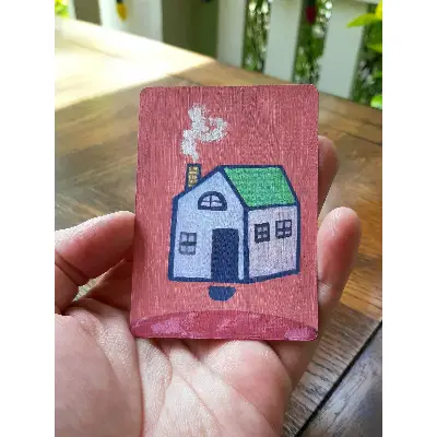 Home at Mars aceo art card thumbnail 1