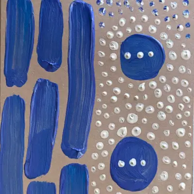 Spring Swing- Violet - Original ACEO Card aceo art card thumbnail 2