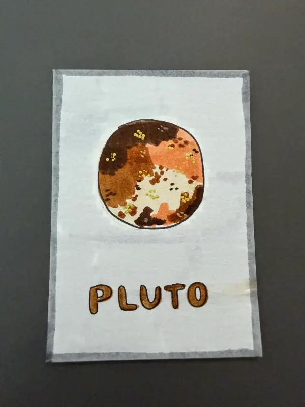 The Lonely Planet aceo art card