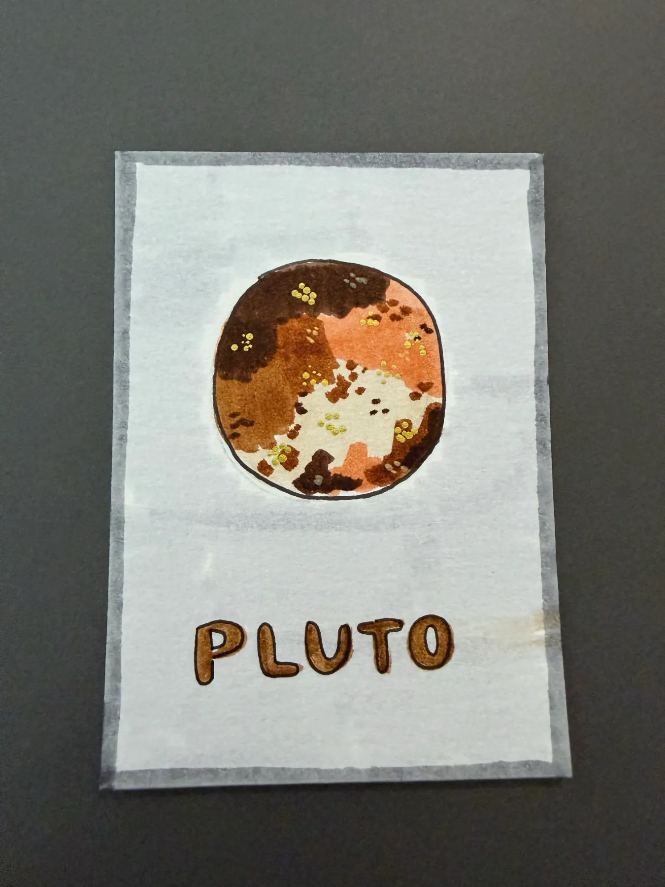 The Lonely Planet aceo art card