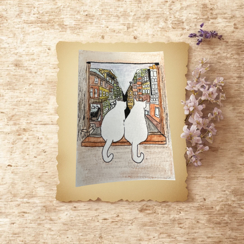 A Room with a Mew aceo art card