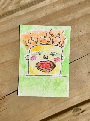Patricia | Little Weirdos Collection aceo art card thumbnail 3