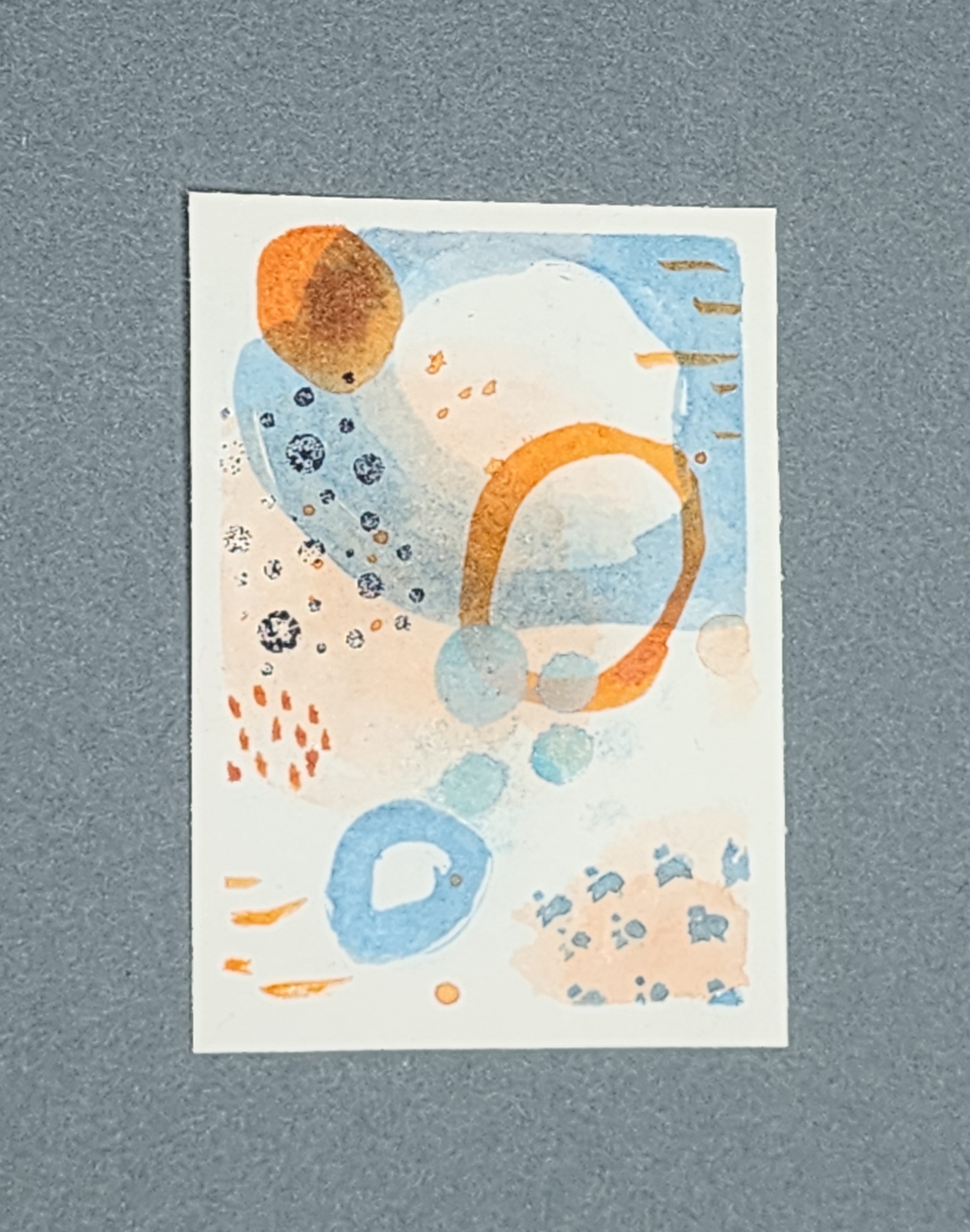 Abstract play #1 aceo art card