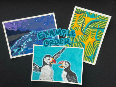 ✧˖° MYSTERY acrylic marker aceo 3-PACK ✧˖° aceo art card thumbnail 3