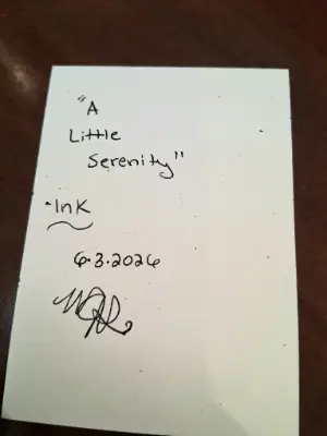 A Little Serenity - Sailor Moon, Princess Serenity Minimalist Ink Line Art aceo art card thumbnail 5
