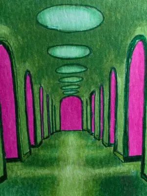 Liminal Lime✨️ aceo art card thumbnail 2