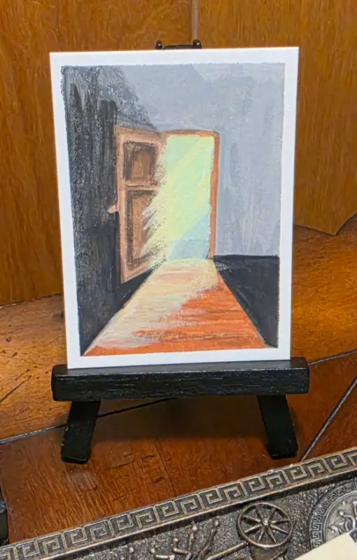 Somewhere Beyond the Room aceo art card