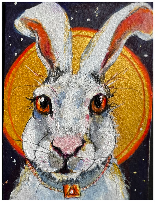 “Madame Le Bunny 🐰 aceo art card