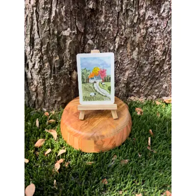 Sheep Study: Two Sheep aceo art card thumbnail 2