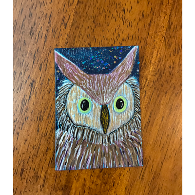 Keeper of the Glittery Dark aceo art card thumbnail 2