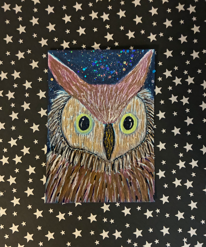 Keeper of the Glittery Dark aceo art card