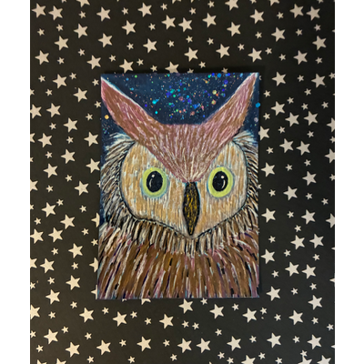Keeper of the Glittery Dark aceo art card thumbnail 1