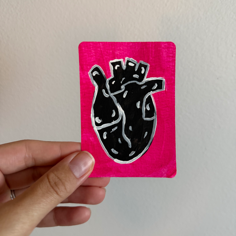 Original Anatomical Heart ACEO | Heartstrings #9/9 aceo art card
